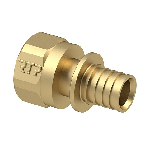 Муфта латунная для PEX труб  40-1 1/4''  PN 16  под надвижную гильзу с внутренней резьбой  РосТурПласт купить в Москве | "Проконсим"